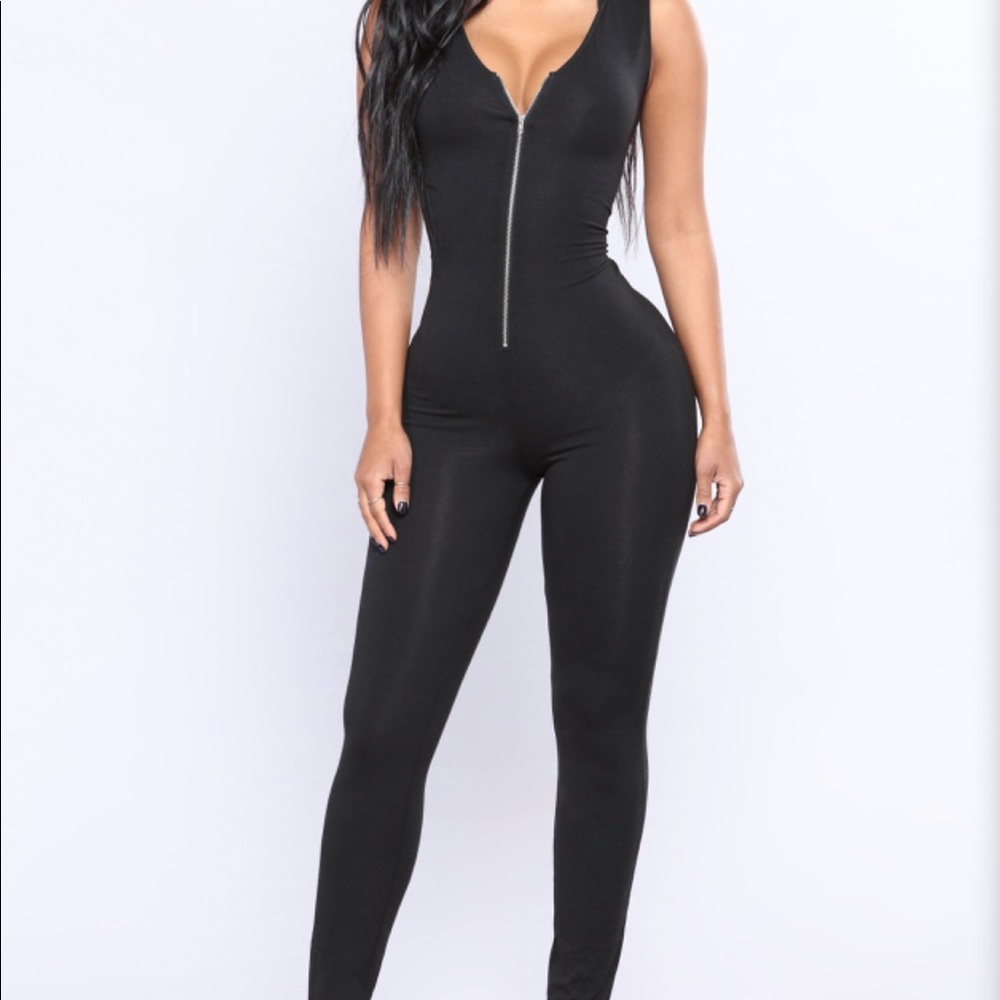 Black full length bodysuit! With hoodie